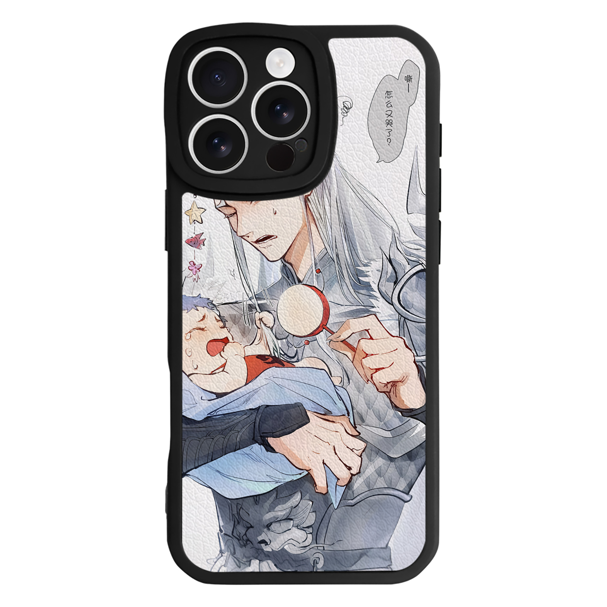 （画像用） Ne Zha 2 ナタ 魔童の大暴れ 【iPhone 16シリーズ対応】シリコンスマホケース（レザー調） 材質：シリコン